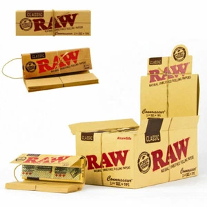 RAW Classic Connoisseur 1 1/4 Papers Roaches Filter Tips Combi Pack Box - Picture 1 of 11