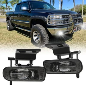 Pair Bumper LED Fog Lights Lamps Fits For 99-02 Chevy Silverado Suburban Tahoe - Picture 1 of 11