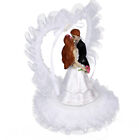 Wedding Cake Topper Bride Groom Heart Lace Decoration
