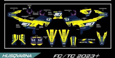 Graphic Kit Vinyl Wrap Decals Sticker motocross 2023+ HUSQVARNA FC/TC MX - Image 1 of 4