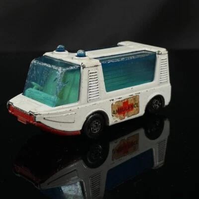 1971 Matchbox Superfast Lesney Stretcha Fetcha White Ambulance Diecast England - Image 1 of 4