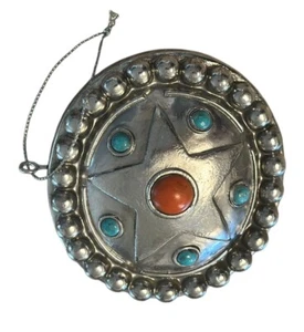 Rare Silver Ornament Tibetan Decor Southwest Oriental Style Ornamental Set Of 3 - Picture 1 of 16