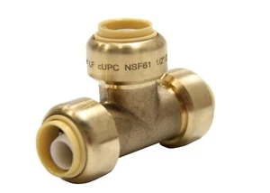 EFIELD 1 PC 3/4"  Push Fit Tee PEX  Fitting. Lead Free - Picture 1 of 2
