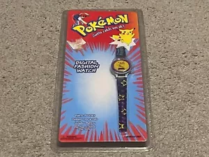 Pokemon Digital Fashion Watch Pikachu 1999 Vintage Rare Nintendo POKLC03 EUC - Picture 1 of 18