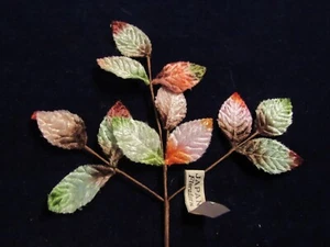 Vintage Millinery Flower Velvet Leaf Cluster Pink Green Brown Shades KR18b - Picture 1 of 4