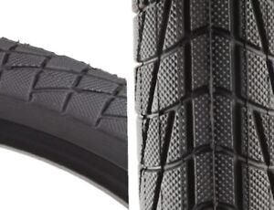 Sunlite Bmx Street Contact Tires 18x1.95 Clincher Wire Black (PAIR)