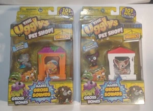 The Ugglys Pet Shop Series 1 Chucky Chihuahua + Spittin kitten Gross Homes NIP - Picture 1 of 4