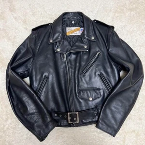 Schott Perfecto Double Leather Riders Jacket Size 42 Made in USA - Picture 1 of 11
