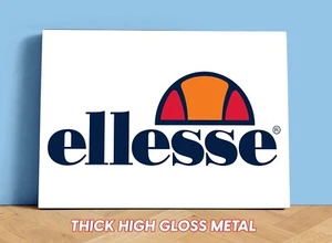 New ELLESSE Gloss Metal Shop Sign Display Ad with Wall Mounts - Picture 1 of 2