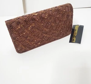 / Mini Purse / Vintage Sequin  Brown Bag / Party Bag - Picture 1 of 8