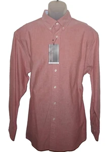 Camisa de algodón Oxford roja de manga larga para hombre de Roundtree Yorke grande nueva con etiquetas - Imagen 1 de 6
