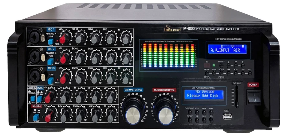 IDOLpro IP-4000 3000W Professional Karaoke Amplifier Recording/Bluetooth/HDMI