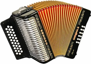 Hohner 3523EB Corona II Classic EAD Accordion in Black Finish w/Bag & Straps - Picture 1 of 1