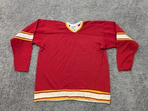Vintage Calgary Flames Jersey Herren Large Rawlings Pullover Hockey V-Ausschnitt Sport - Bild 1 von 6