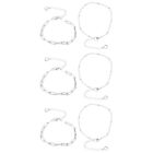  Set of 3 Drawstring Paperclip Bracelet Stainless Steel Miss