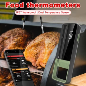 Wireless Meat Thermometer Smart APP Control for Rotisserie BBQ Grill Oven Smoker - Picture 1 of 24