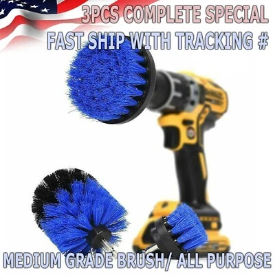 Drill Brush Set Power Scrubber Drill Attachments For Carpet Tile Grout Cleaning - Image 1 of 4