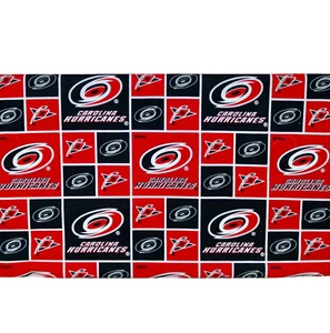 Carolina Hurricanes ~ Block Pattern NHL Cotton Fabric 1/4 Yard 9” X 44” New - Picture 1 of 19