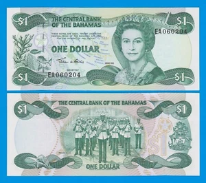 Bahamas 1 Dollar P 70, 2002 UNC Queen Elizabeth II - Picture 1 of 1