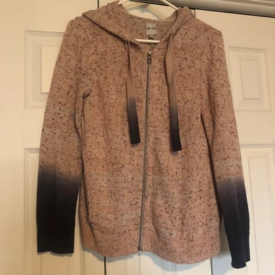 NIC + ZOE One More Dip Hoodie Women's Size Medium Full Zip Ombre Colorful - Image 1 of 4
