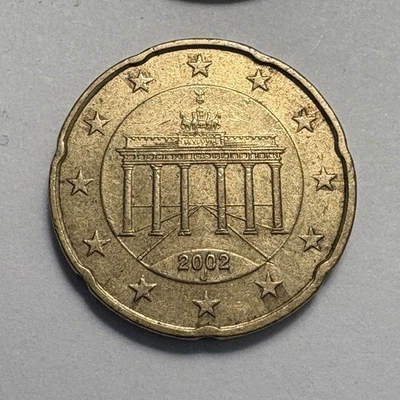 Germany Federal Republic 2002-J 20 Euro Cents KM#211 Brandenburg Gate Coin - Image 1 of 2