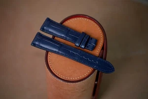 Handmade blue Leather Strap for Patek Philippe size 20/16 (or any size) - Picture 1 of 5