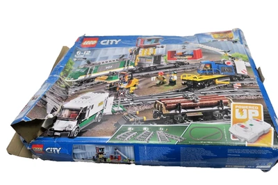 Lego City 60198 tren de carga con funciones eléctricas 2018 retirado como está incompleto Foto 1 de 4