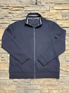 Ted Baker Men’s Track Jacket Sz 4 Large Blue Zip Up Preppy Classic - Picture 1 of 13