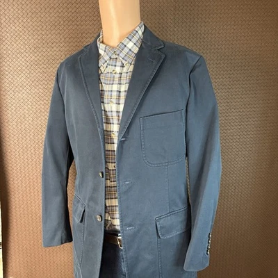 Polo Ralph Lauren Men’s Blazer Jacket M Navy Cotton Vintage Workwear Style - Image 1 of 4