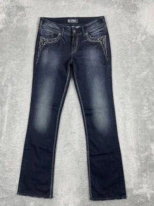 Silver Jeans Co. Jeans Womens W29 L33 Dark Wash Suki 17 Bootcut Rhinestone - Picture 1 of 14