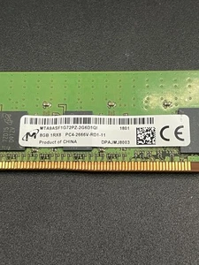 8 of lot 8GB PC4-21300R RDIMM (Micron MTA9ASF1G72PZ-2G6D1 Server Memory RAM - Picture 1 of 3