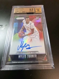 2015-16 Panini Prizm Rookie Signatures Myles Turner #RS-MT Auto RC #22/25 Graded - Picture 1 of 3