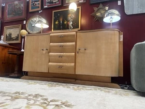 1930s Art Deco Blonde Wood Sideboard / TV Unit - Picture 1 of 15