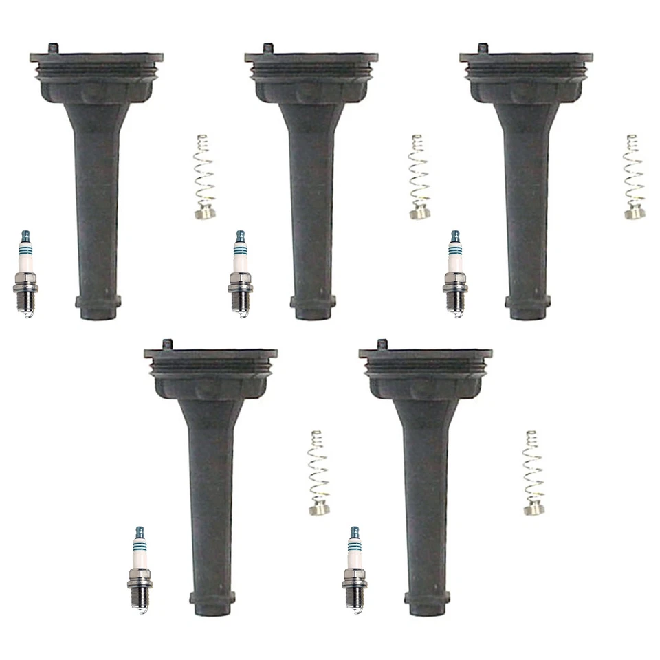 Kit de bujías de larga duración Denso 5 iridio y botas bobina NGK para Volvo C70 S60 V70 Foto 1 de 1