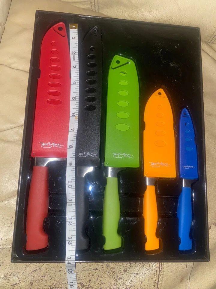Juego de 5 cuchillos para cubiertos antiadherentes de colores Wolfgang Puck Foto 1 de 4