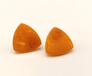 Pendientes Baquelita Triángulo Opaco Caramelo en Color - Imagen 1 de 2