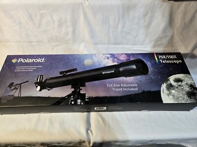 POLAROID (IT-160X) 75X/150X Refractor Telescope With Full Size Adjustable Tripod - Image 1 of 4