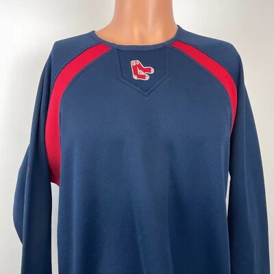 Majestic Boston Red Sox Therma Base Sweatshirt MLB Cooperstown Baseball Size M - Image 1 of 4