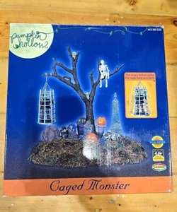 Lemax Pumpkin Hollow Spooky Town Caged Monster Animated Lighted 2004 - Picture 1 of 7