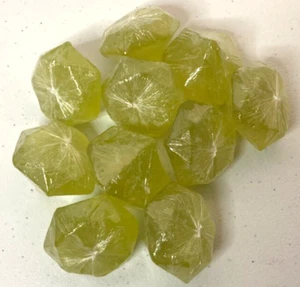 Soap Diamond Gem Shaped soap Novelty gem soaps Set of 10 handmade Lime Green New - Picture 1 of 7