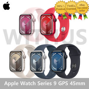 Apple Watch Series 9 GPS 45mm Aluminum Case Sport Band Smartwatch Factory Sealed