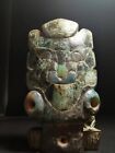 China jade God face sculpture set Turquoise Jade Ornaments human face figurine