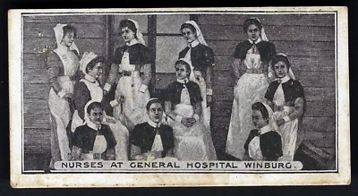 BRITISH CIGARETTE CO - SOUTH AFRICAN WAR SCENES - NURSES AT GEN HOSPITAL WINBURG - Image 1 of 2