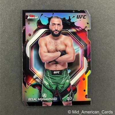 2024 Topps Finest UFC #257 Belal Muhammad Rare Die-Cut Refractor /25 - Image 1 of 4