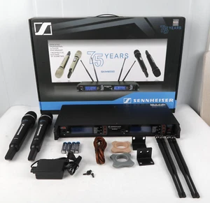 Wireless Microphone System UHF Dual SKM 9000 Handheld Microphone 75 Years Black - Picture 1 of 9