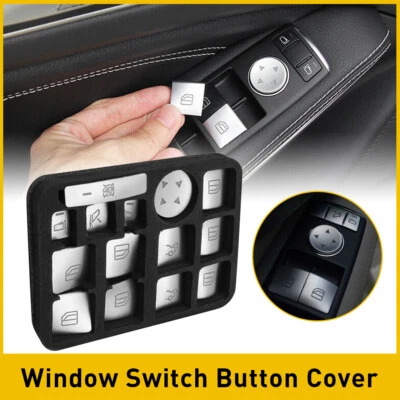 For Mercedes Benz C-Class GLK Car Door Armrest Window Switch Button Cover Trim - Image 1 of 4