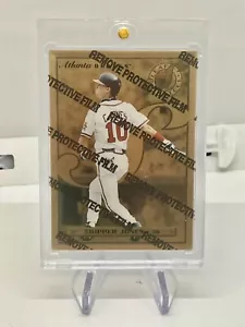 CHIPPER JONES 1996 LEAF PREFERRED STEEL GOLD W/ PROTECTIVE COATING RARE 1 / BOX - Bild 1 von 2