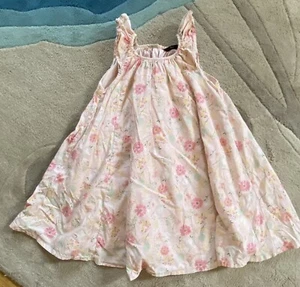 George Girls Pretty Pink Floral Dress Lined - Age 5/6yrs - Picture 1 of 3