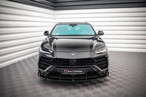 Enfoque frontal V.1 para Lamborghini Urus Mk1 negro labio del alerón espada - Imagen 1 de 7