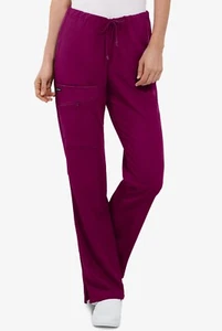 Jockey Women's Wine Medium Favorite Fit Scrub Pant - Picture 1 of 9